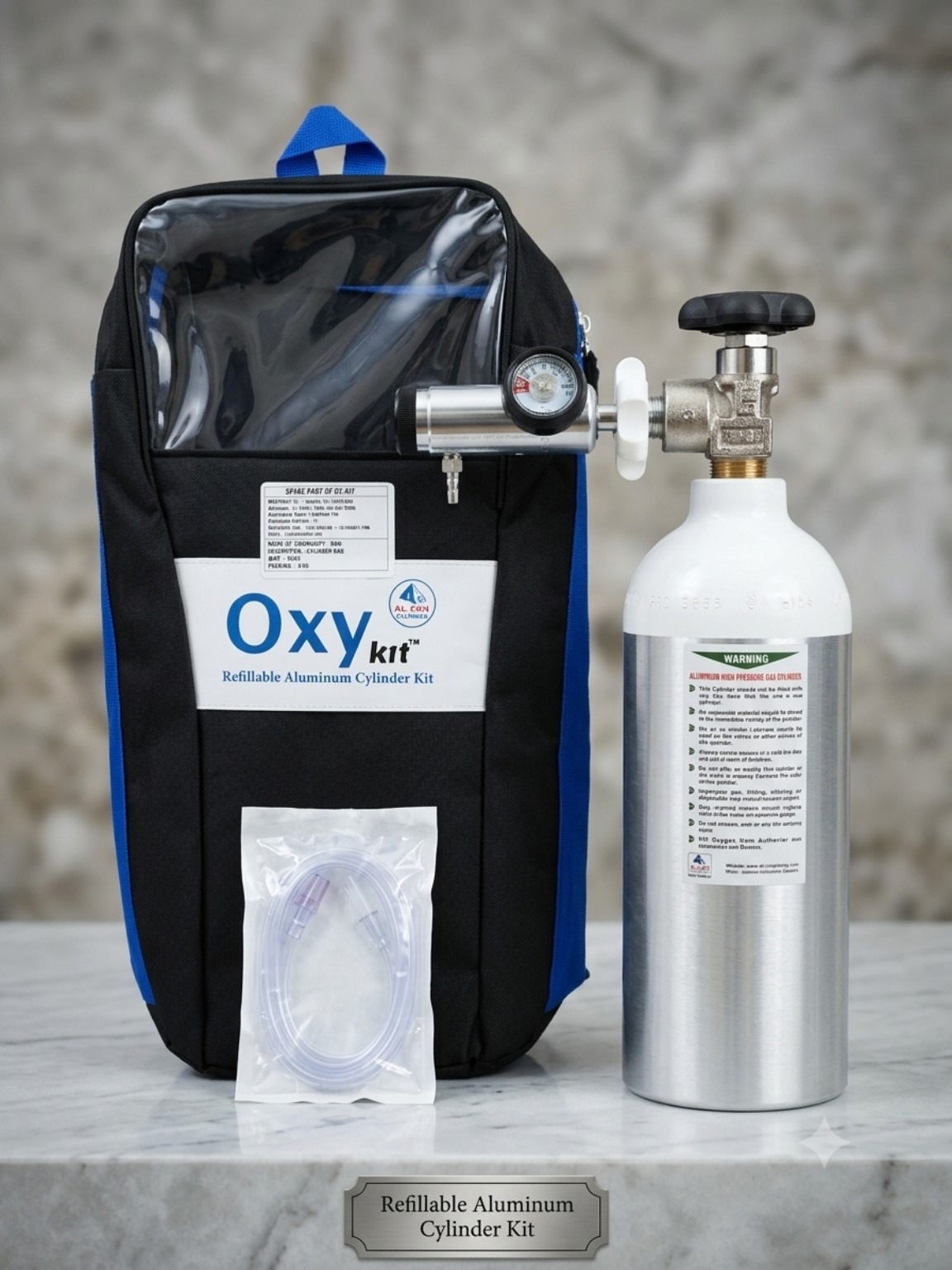 OxyKit 270L Portable Oxygen Cylinder Kit — Al-Can OxyKit