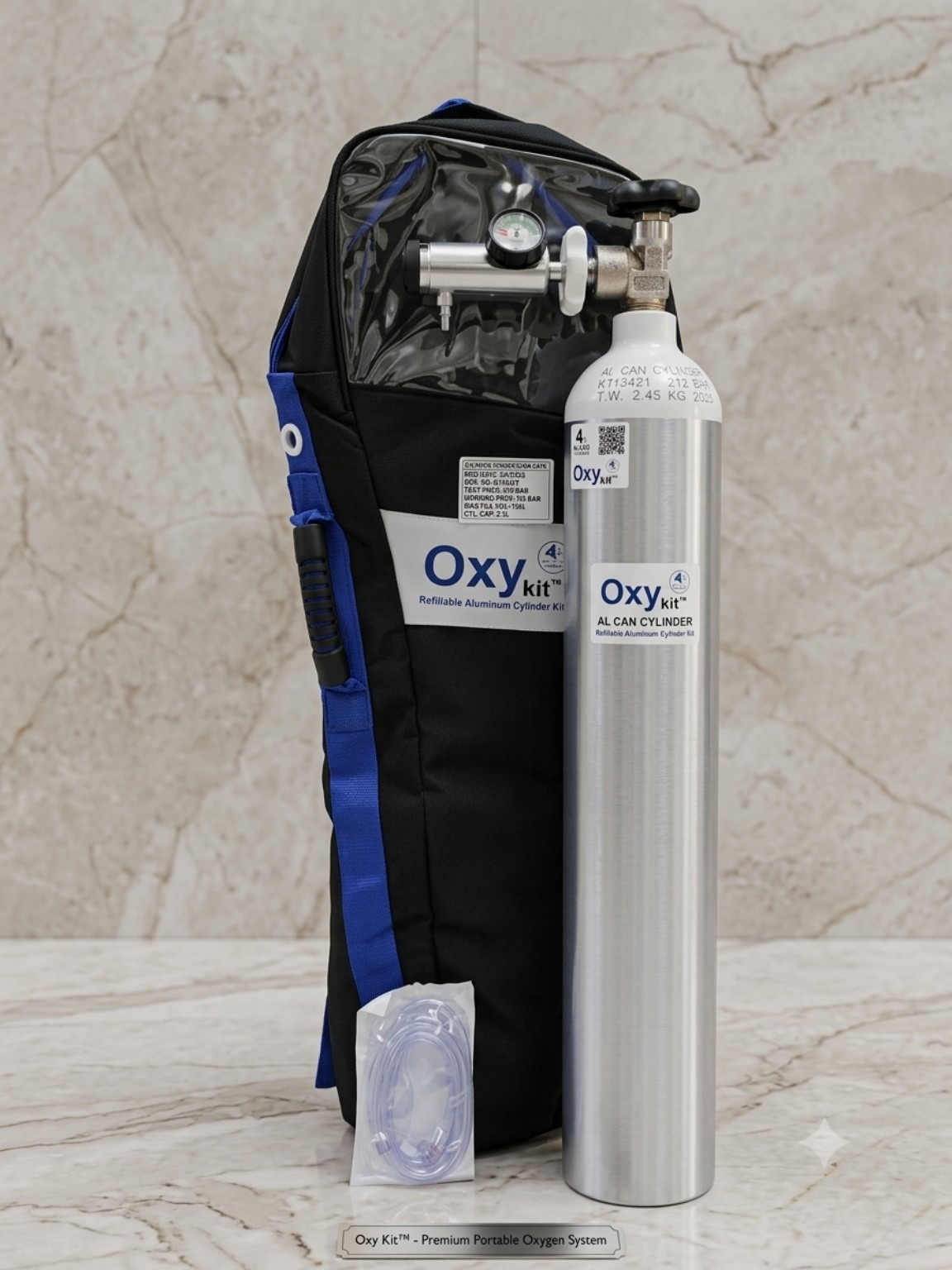 OxyKit 675L Portable Oxygen Cylinder Kit — Al-Can OxyKit